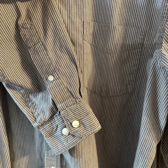 Wrangler Jeans Co Men's Striped Vintage Was Button Up Shirt Large - Picture 2 of 7